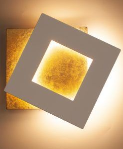 Aplique giratorio blanco y dorado de 22 cm DALIA LED 24W 5