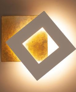 Aplique giratorio blanco y dorado de 22 cm DALIA LED 24W 4