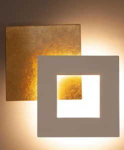 Aplique giratorio blanco y dorado de 22 cm DALIA LED 24W 3