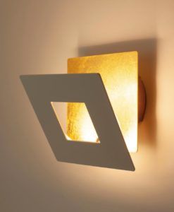 Aplique giratorio blanco y dorado de 22 cm DALIA LED 24W 2