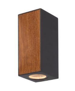 Aplique madera y gris oscuro 2 luces BERET