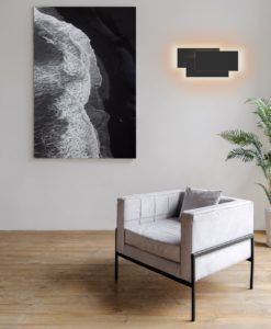 Aplique negro tamaño 40 cm TAHITI XL LED 36W ambiente