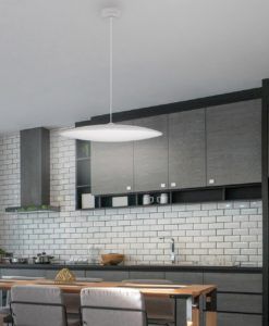 Lámpara blanca con luz neutra Ø 46 cm SLIM LED 50W ambiente