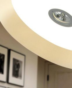 Lámpara blanca y plata Ø 40 cm VERTIGO LED 24W detalles
