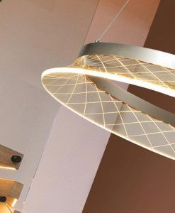 Lámpara cromo Ø 60 cm SENDRA LED 26W detalles