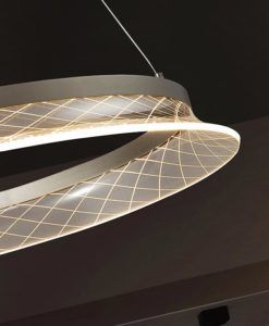 Lámpara cromo Ø 80 cm SENDRA LED 37W detalles
