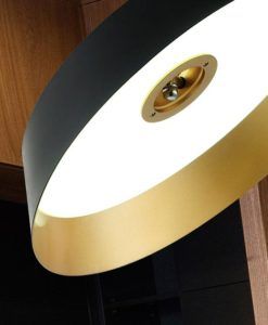 Lámpara negra y dorada Ø 40 cm VERTIGO LED 24W detalles