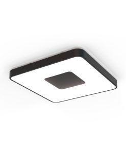 Plafón cuadrado negro 54 x 54 cm COIN LED 100W dimable