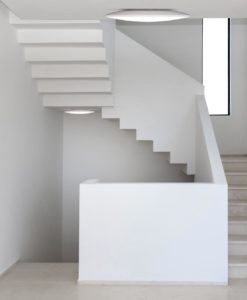Plafón fino blanco de luz fría Ø 46 cm SLIM LED 50W ambiente