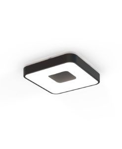 Plafón negro 34 x 34 cm COIN LED 56W dimable