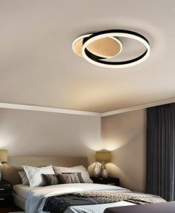 Plafón negro y dorado 46 cm ORIEL LED 38W ambiente