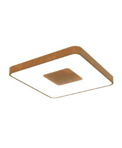Plafón simulación madera 54 x 54 cm COIN LED 100W dimable