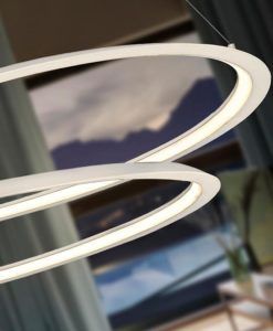 Lámpara blanca Ø 97 cm LOOPING LED 54W detalles