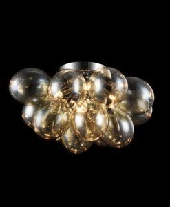 Lámpara cristal coñac 4 luces Ø 38 cm BALBO detalles