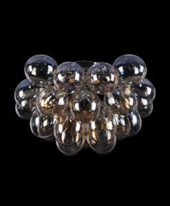 Lámpara cristal coñac 8 luces Ø 50 cm BALBO 2