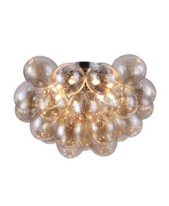 Lámpara cristal coñac 8 luces Ø 50 cm BALBO