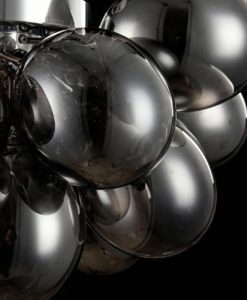 Lámpara cristal smoke 4 luces Ø 38 cm BALBO detalles