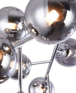 Lámpara cromo 12 luces Ø 60 cm DALLAS detalles