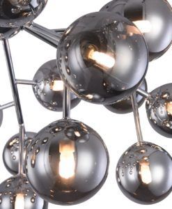 Lámpara cromo 20 luces Ø 75 cm DALLAS detalles