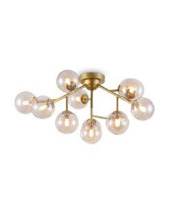 Lámpara dorada 12 luces Ø 60 cm DALLAS