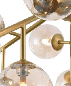 Lámpara dorada 20 luces Ø 75 cm DALLAS detalles