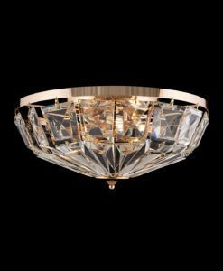 Lámpara dorada y cristal 6 luces Ø 48 cm FACET 2