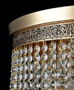 Lámpara dorada y cristal Ø 42 cm CASCADE detalles 2