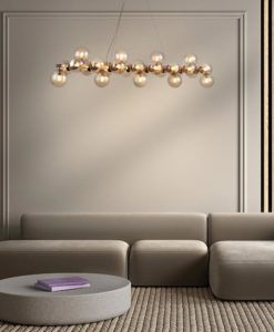 Lámpara lineal dorada 25 luces DALLAS ambiente