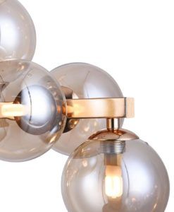 Lámpara lineal dorada 25 luces DALLAS detalles