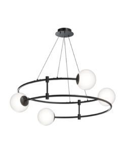 Lámpara negra 4 luces Ø 61 cm BALANCE