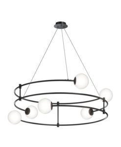 Lámpara negra 6 luces Ø 81 cm BALANCE