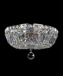 Lámpara níquel y cristal 3 luces Ø 30 cm BASFOR detalles