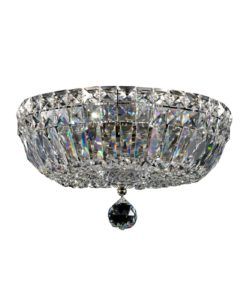Lámpara níquel y cristal 3 luces Ø 30 cm BASFOR