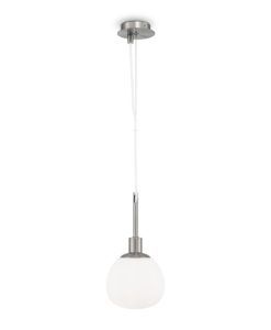 Lámpara níquel y cristal Ø 15 cm ERICH