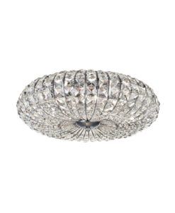 Lámpara níquel y cristal Ø 49 cm BROCHE 2