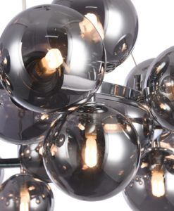 Lámpara suspensión cromo 25 luces Ø 69 cm DALLAS detalles