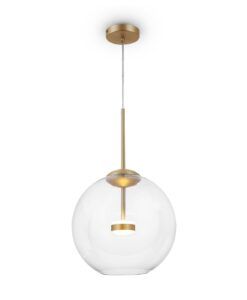 Lámpara suspensión dorada Ø 35 cm COMETA LED - Nueva