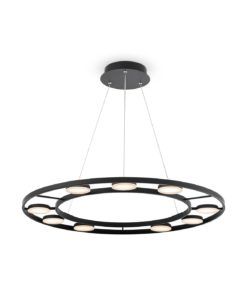 Lámpara suspensión negra Ø 80 cm FAD LED 63W