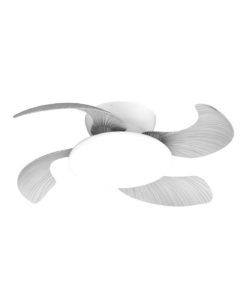 Plafón ventilador aspas desplegables blanco ALOHA LED 2