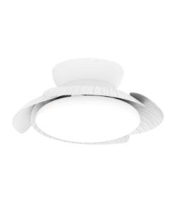 Plafón ventilador aspas desplegables blanco ALOHA LED