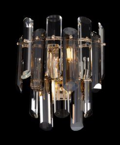Aplique 2 luces oro y cristal FLARE 2