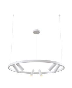 Lámpara blanca 6 luces Ø 98 cm SATELLITE LED