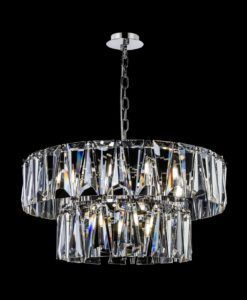 Lámpara color cromo 12 luces Ø 68 cm PUNTES 2
