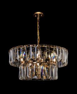 Lámpara color oro 12 luces Ø 68 cm PUNTES 2