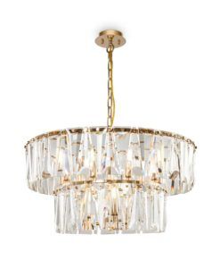 Lámpara color oro 12 luces Ø 68 cm PUNTES