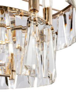 Lámpara color oro 12 luces Ø 68 cm PUNTES detalles