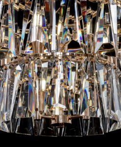 Lámpara color oro 18 luces Ø 77 cm PUNTES detalles