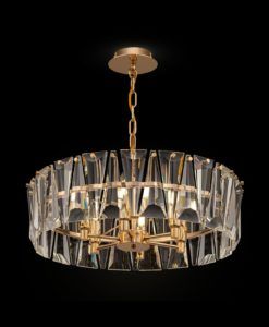 Lámpara color oro 6 luces Ø 51 cm PUNTES 2