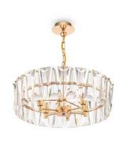 Lámpara color oro 6 luces Ø 51 cm PUNTES