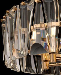 Lámpara color oro 6 luces Ø 51 cm PUNTES detalles